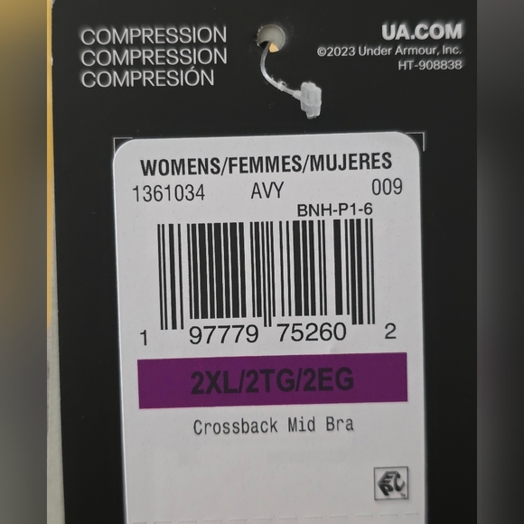 Under Armour Crossback Women's Sports Bra Light Purple Plus Size 2XL NWT - Picture 4 of 4